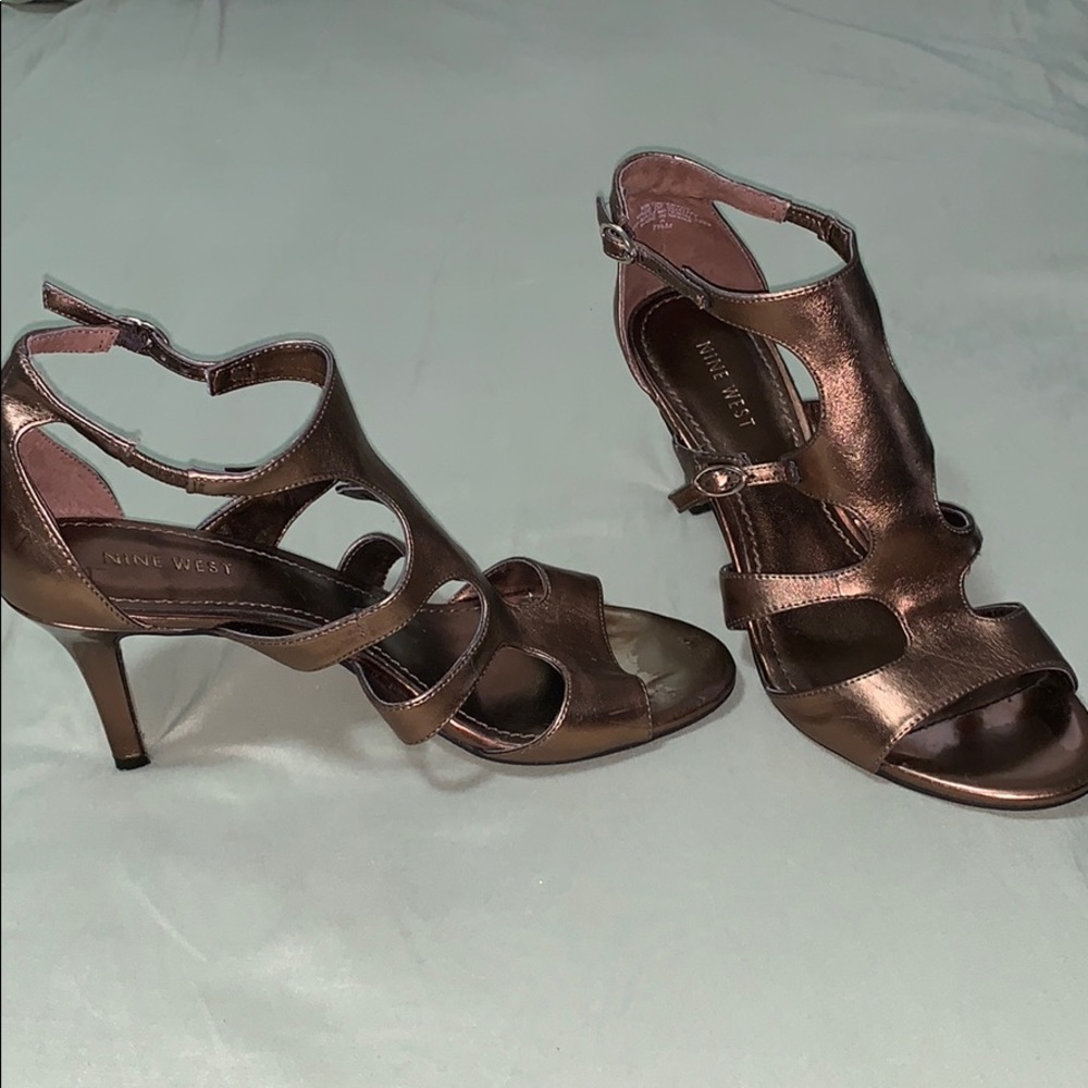 Bronze Nine West Heels